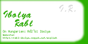 ibolya rabl business card